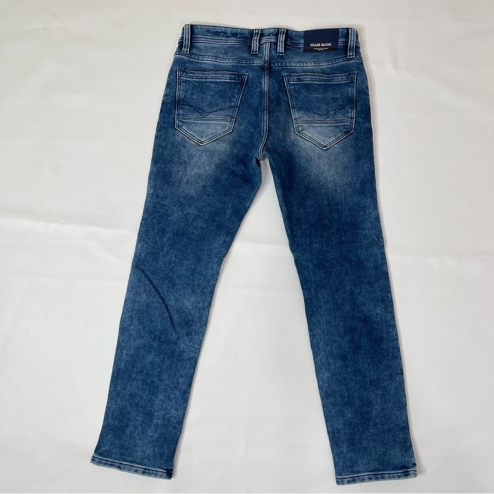 Denim Killer Blu Carrot Fit Mens Jeans Sz 34 Blue Prewash - Picture 16 of 16
